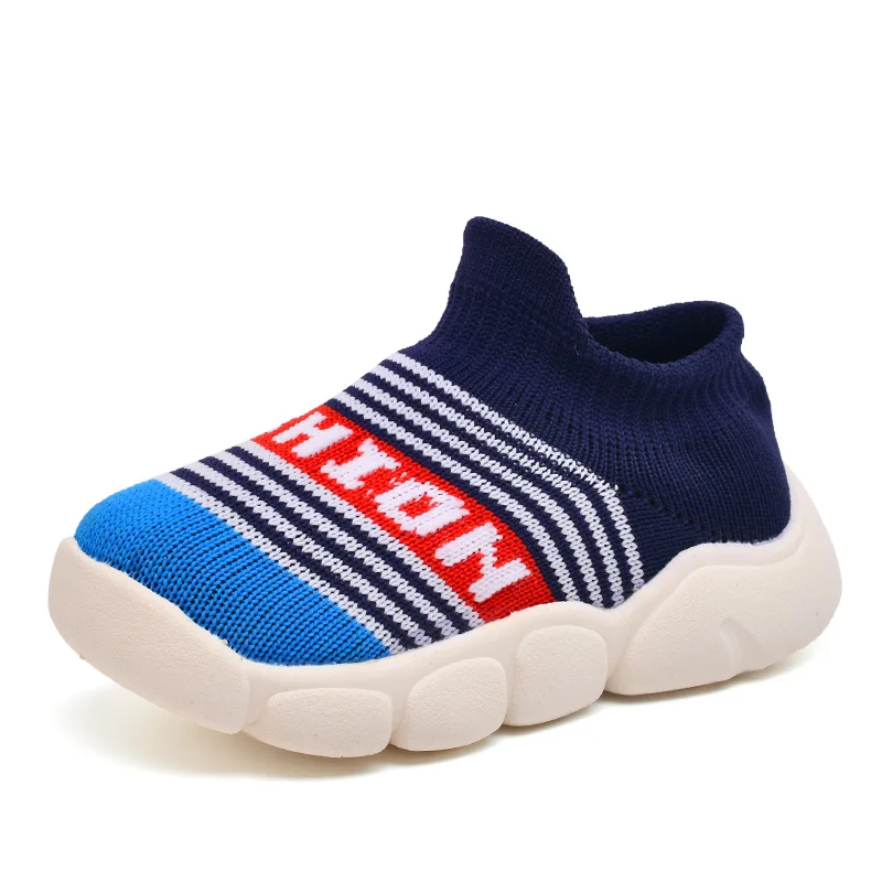 

New arrival anti-slip fly knitted prewalker unisex baby shoes, As photos