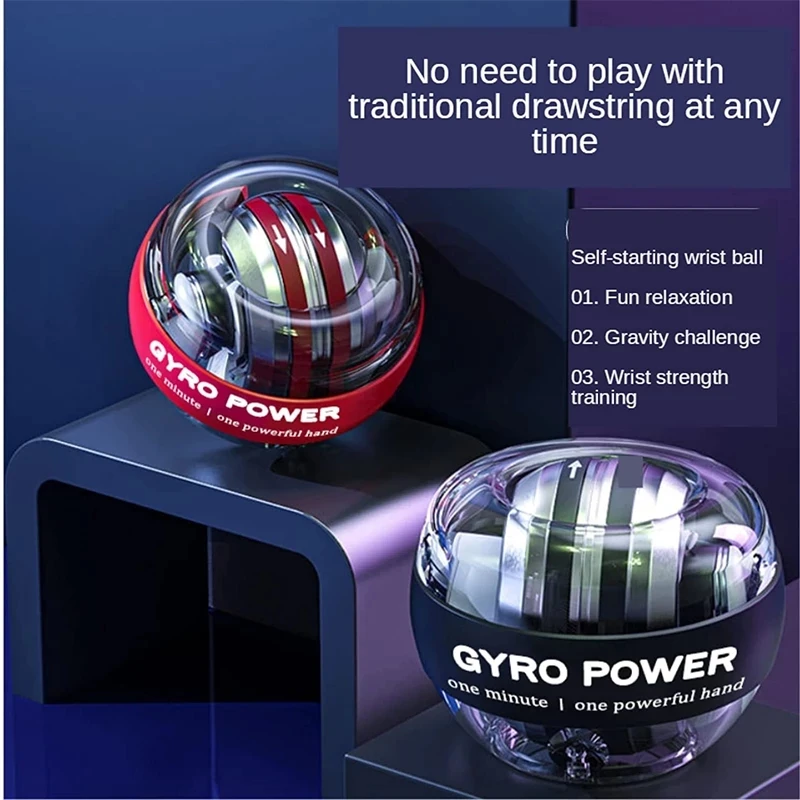 

LED Gyroscopic Powerball Autostart Range Gyro Power Wrist Ball Arm Hand Muscle Force Trainer Fitness Equipment