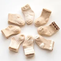 

[3 pairs] Wholesale high quality kids socks baby organic cotton socks SC067