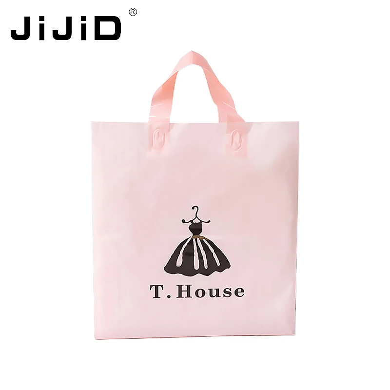 

JiJiD Manufactured Luxury Custom Shopping Bags With Logo Plastic Reusable Gift Boutique Clothing Shopping Bag