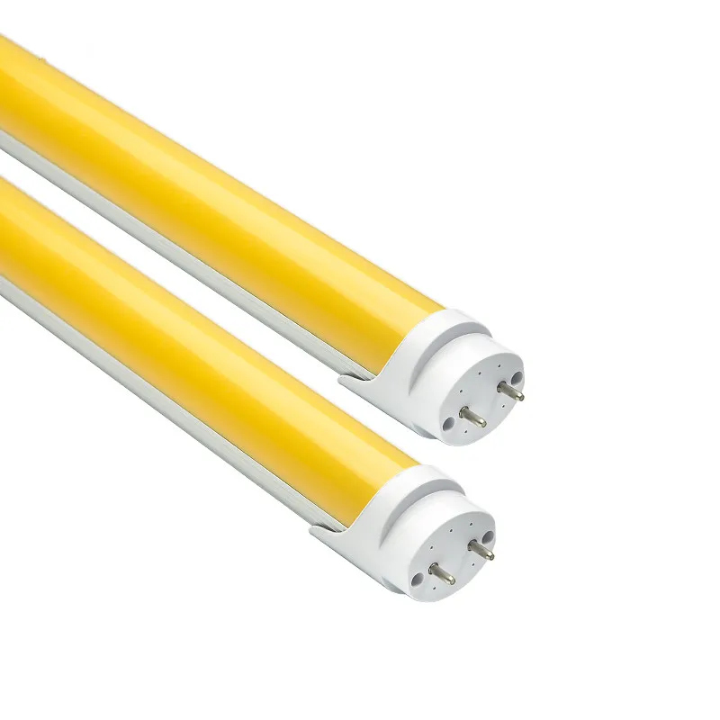 UV free yellow tube light 9w 14w 18w 25w 36w T8 led tube light with 5 years warranty