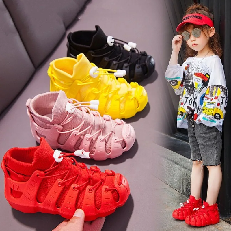 

New boys and girls mesh sneakers breathable lace-up casual shoes children shoes, Customized color
