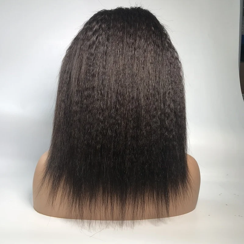 

100% virgin human hair 10A kinky straight headband wig for Brazilian hair
