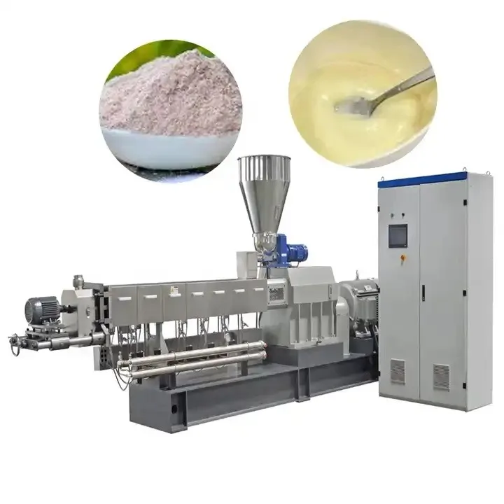 Fully automatic Twin Screw Nutrition Powder Making Machine Machinery Instant Porridge Nutrition Powder Production Line