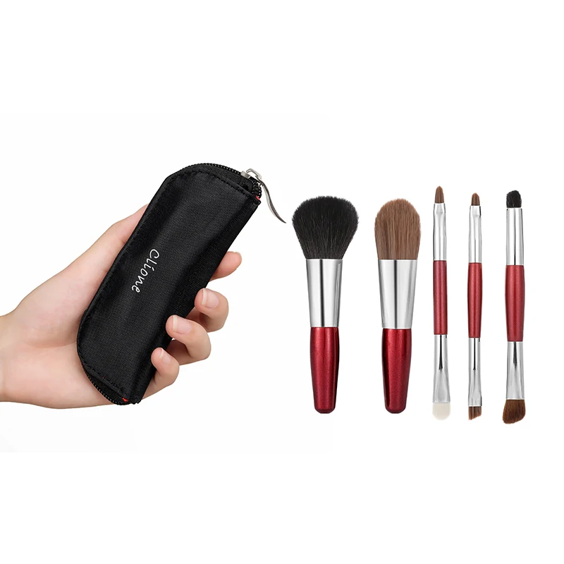 

HXT-001J Portable Travel Set Wholesale Cosmetic Brush 5pcs Mini Makeup Brush Set