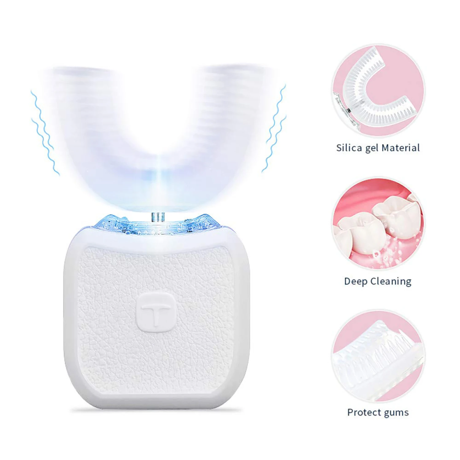 

Dropshipping LED Teeth Whitening Kit Portable Sonic Toothbrush, White