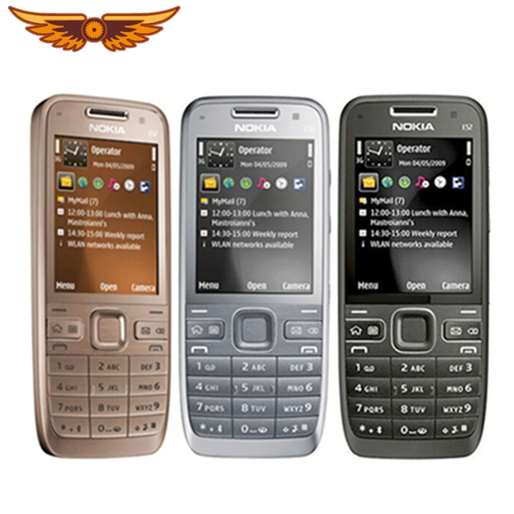 

Original for Nokia E52 WIFI GPS 3G Cell Phone Refurbished with and Arabic Russian keyboard