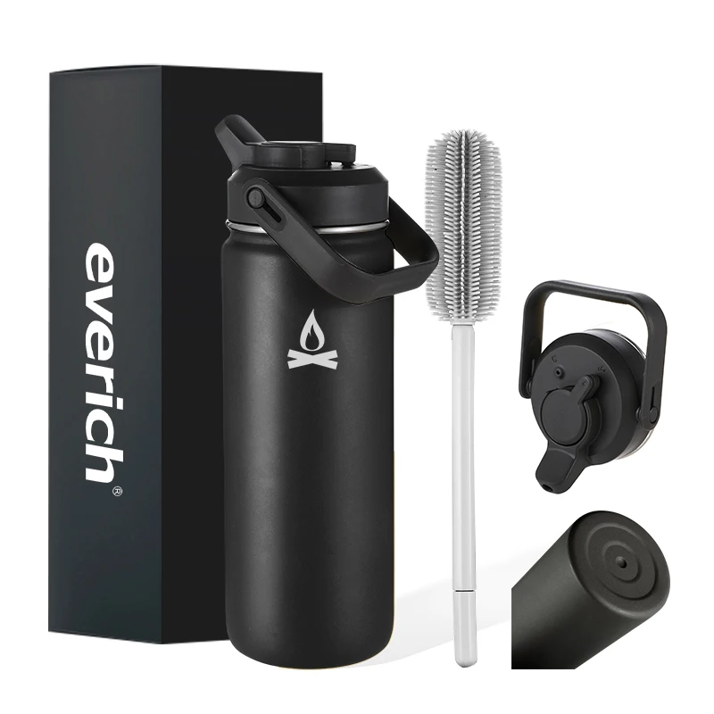 Image of Custom Logo Stainless Steel Insulated Drink Bottle Gym Fitness Wide Mouth Durable Water Bottle Wholesale