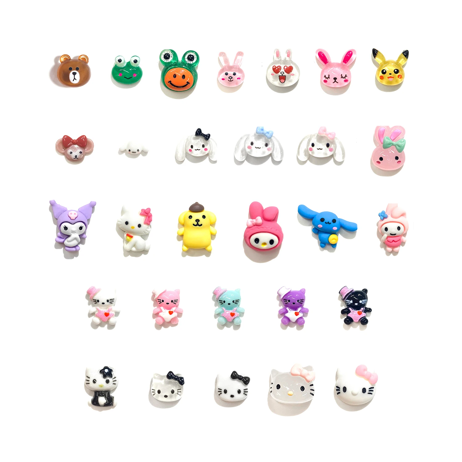 

Resin cartoon nail art accessories strawberry peach fruit animal series nail sticker decoration, As per the picture