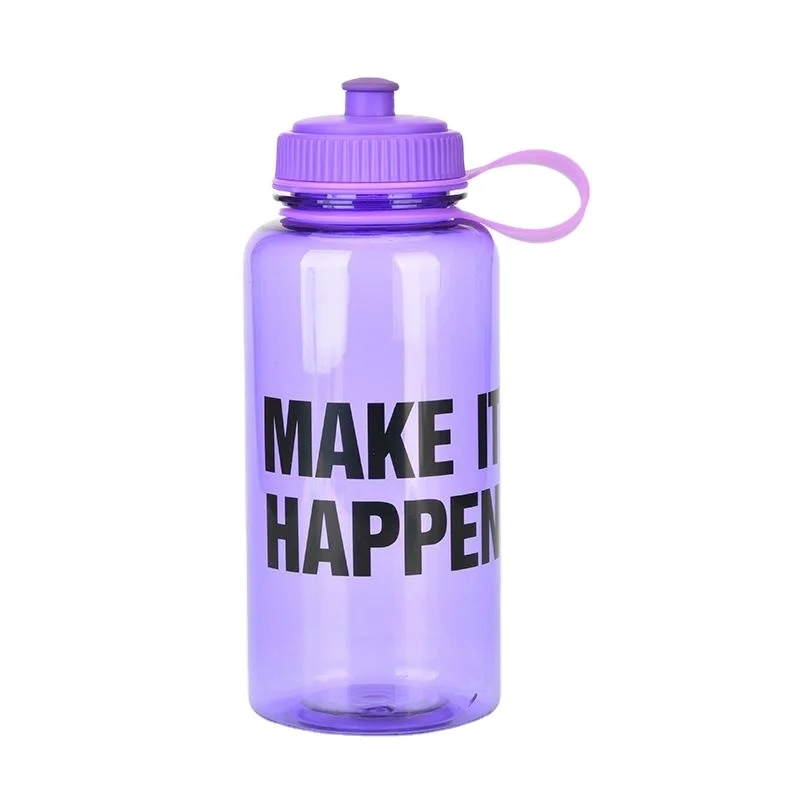 

Factory direct sale 1000ml large capacity BPA-free single wall plastic sports water bottle, Customized color acceptable