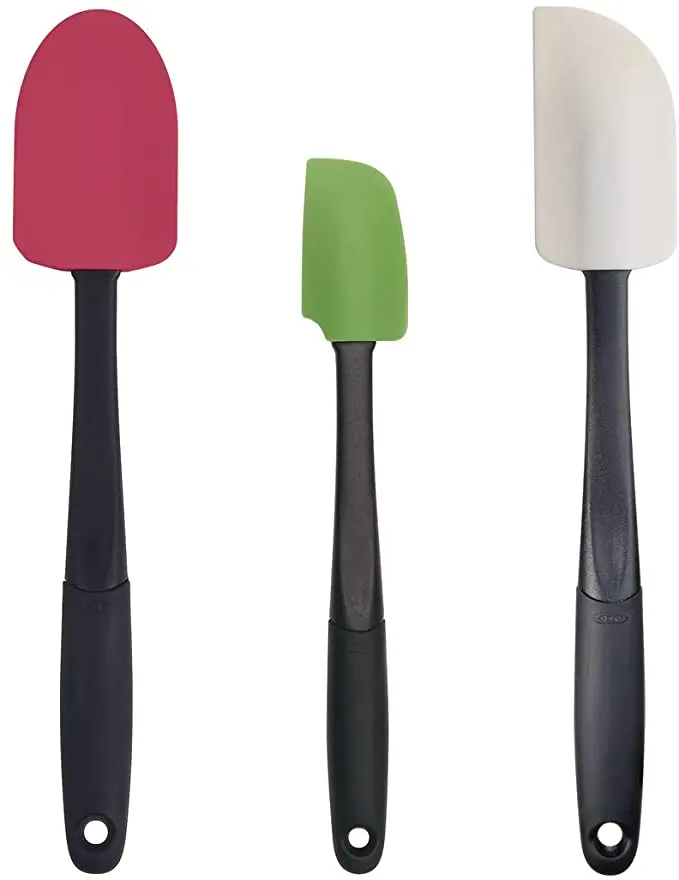 

Retail Cooking Spatulas Turners Household Silicone Scraper Butter Spatula, Red white green