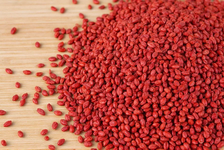 Jar of stored achiote seeds