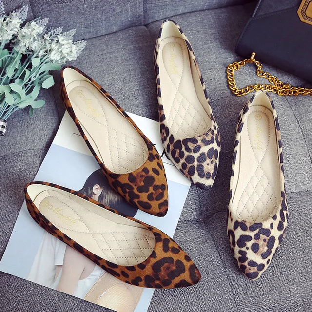 

sexy Leopard style women shoes casual fashion Flats Shoes Woman, Brown,khaki