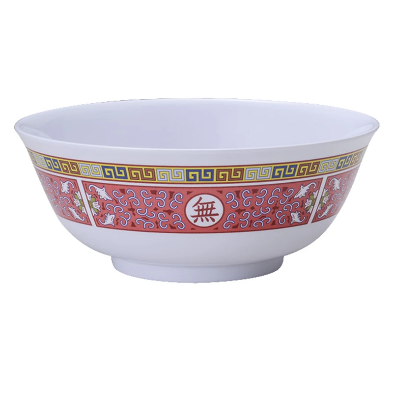 

6" 7" 8"Oriental Noodle Soup Salad Rice Bowl Custom Melamine Chinese Bowl, Red (can be customzied)