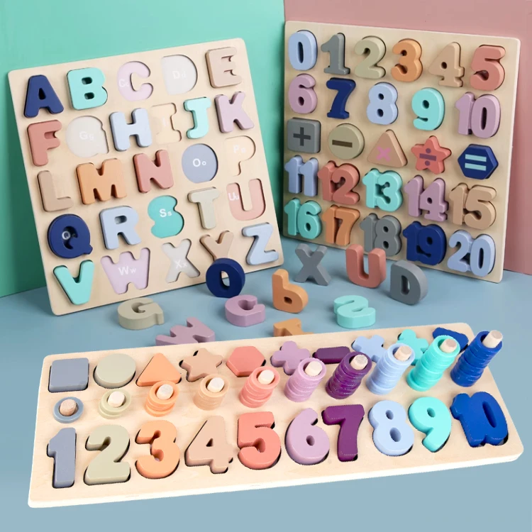 

Multifunction Shape Matching Math Board Learning Maths Tool kids Number Shape Game Montessori Toys Wood Jigsaw Puzzle