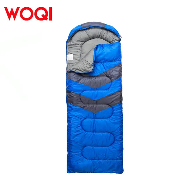 WOQI Waterproof Lightweight Four Seasons Adult Camping Sleeping Bag Envelope Hooded V-shaped Sleeping Bag