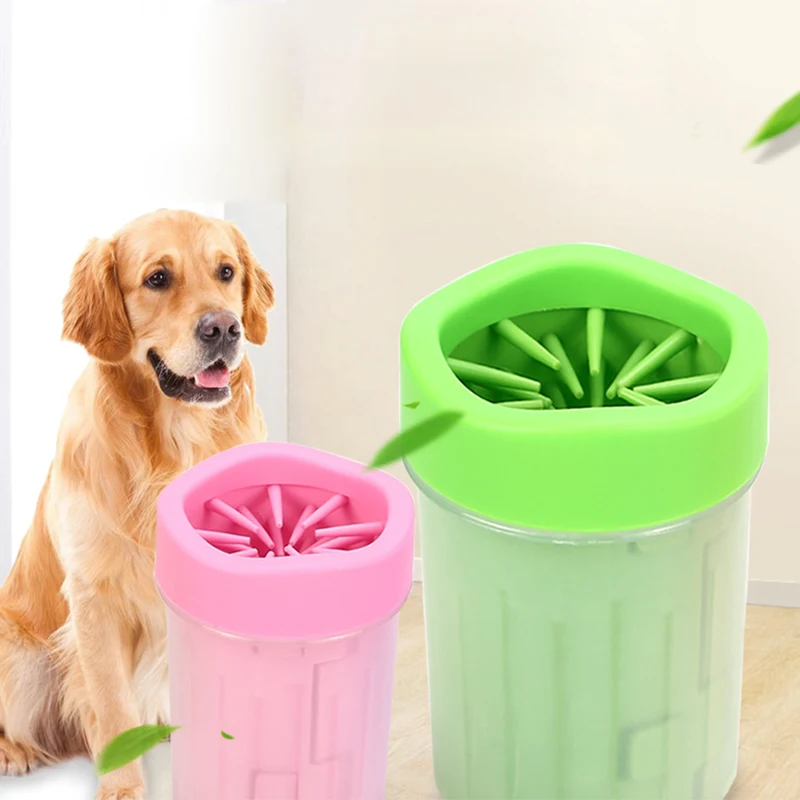 

portable silicone foot washing cup dog paw cleaner, Pink, blue,greec