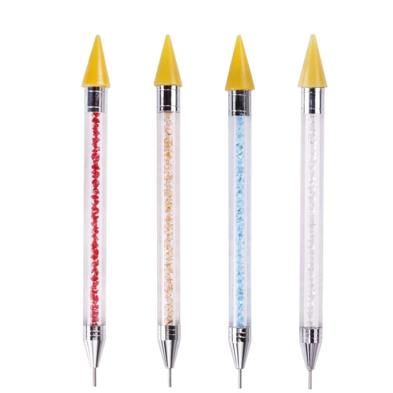 

1Pc Dual-ended Dotting Pen Crystal Beads Diamond Rhinestone Accessories Studs Picker Wax Pencil Nail Art Manicure Tool