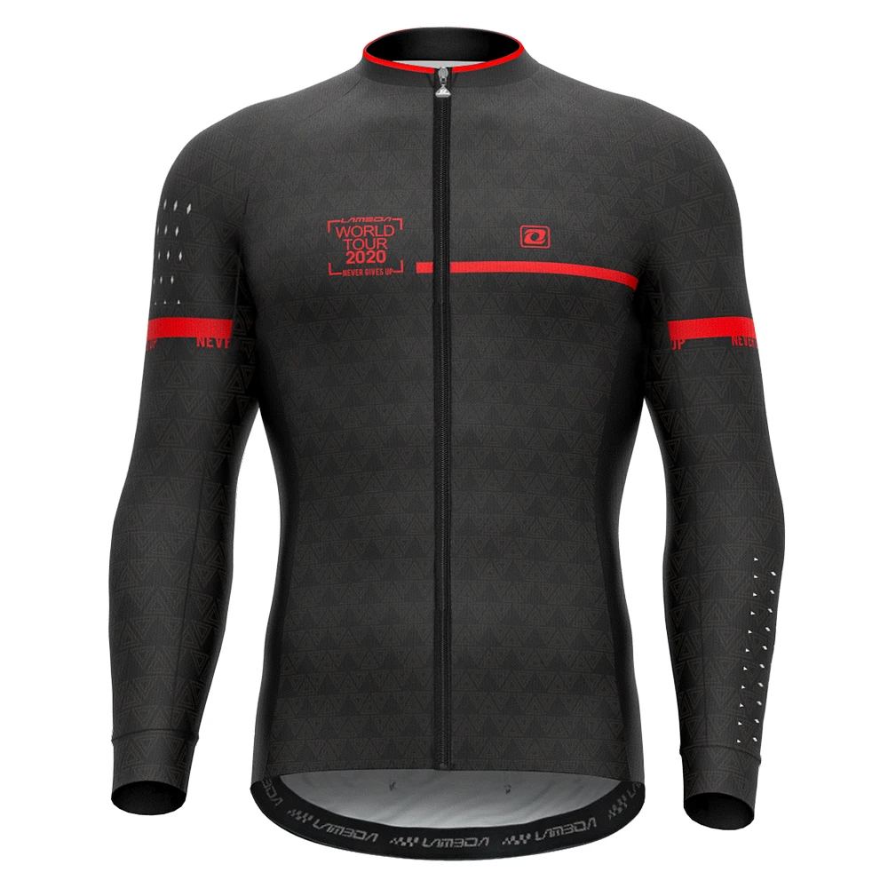 

LAMEDA Spring Quick Dry Black Red Long Sleeve Custom Cycling Jersey