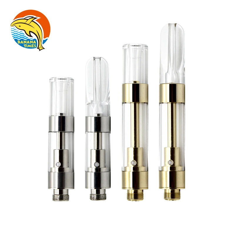 

New Look glass cbd oil vape atomizer ceramic coil gold color cbd cartucho