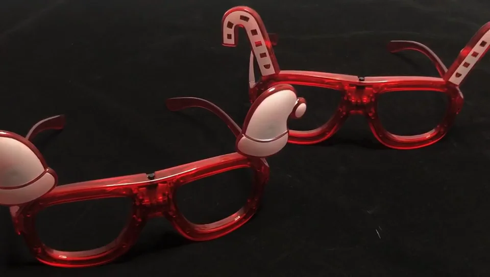 Party Flashing Led Light Up Christmas Glowing Glasses For Funny Buy Led Light Up Christmas