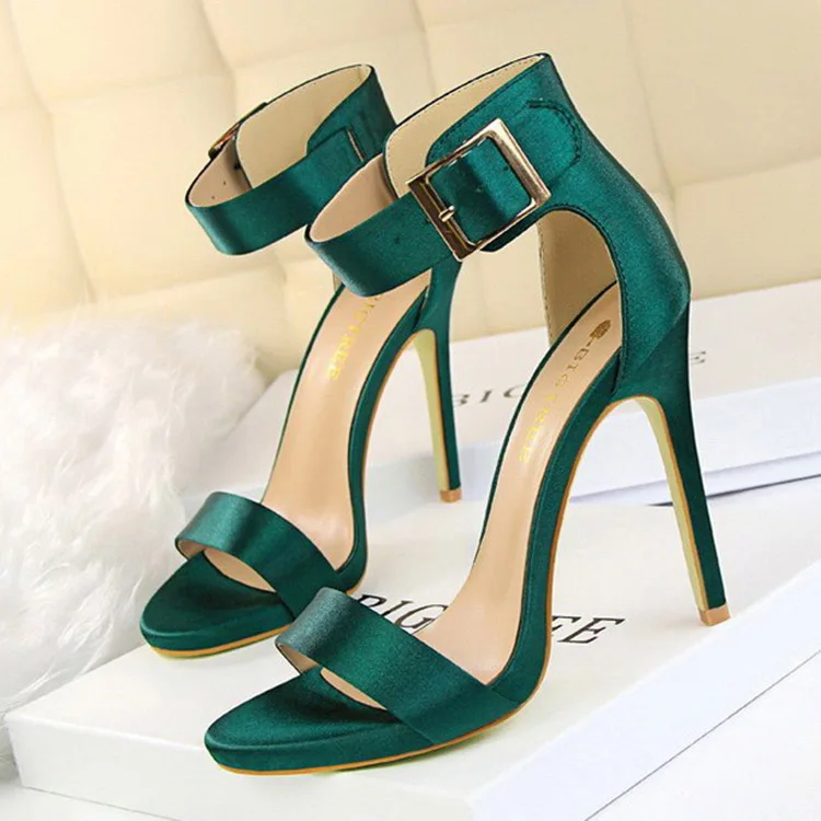 

Satin dress women shoes bridal shoes New Fashion Heels for Ladies Women open Toe High Heel Sandals Shoes