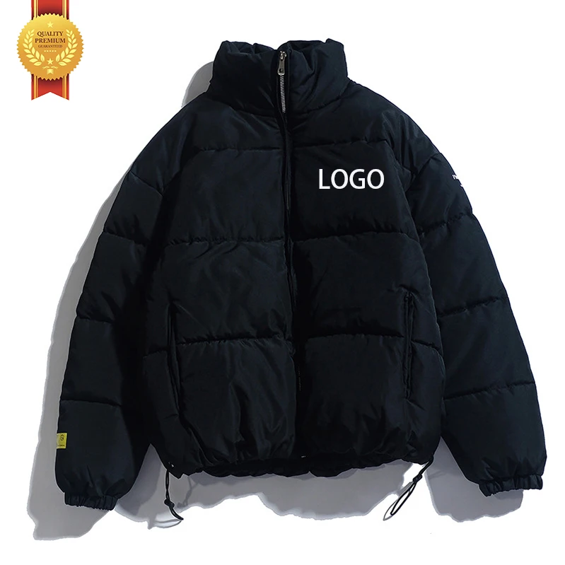 

SGJ03B Packaging Bags Custom Logo wholesale Men Winter Black Down Jacket Fitness Wear Bomber Puffer Jacket, Customized colors