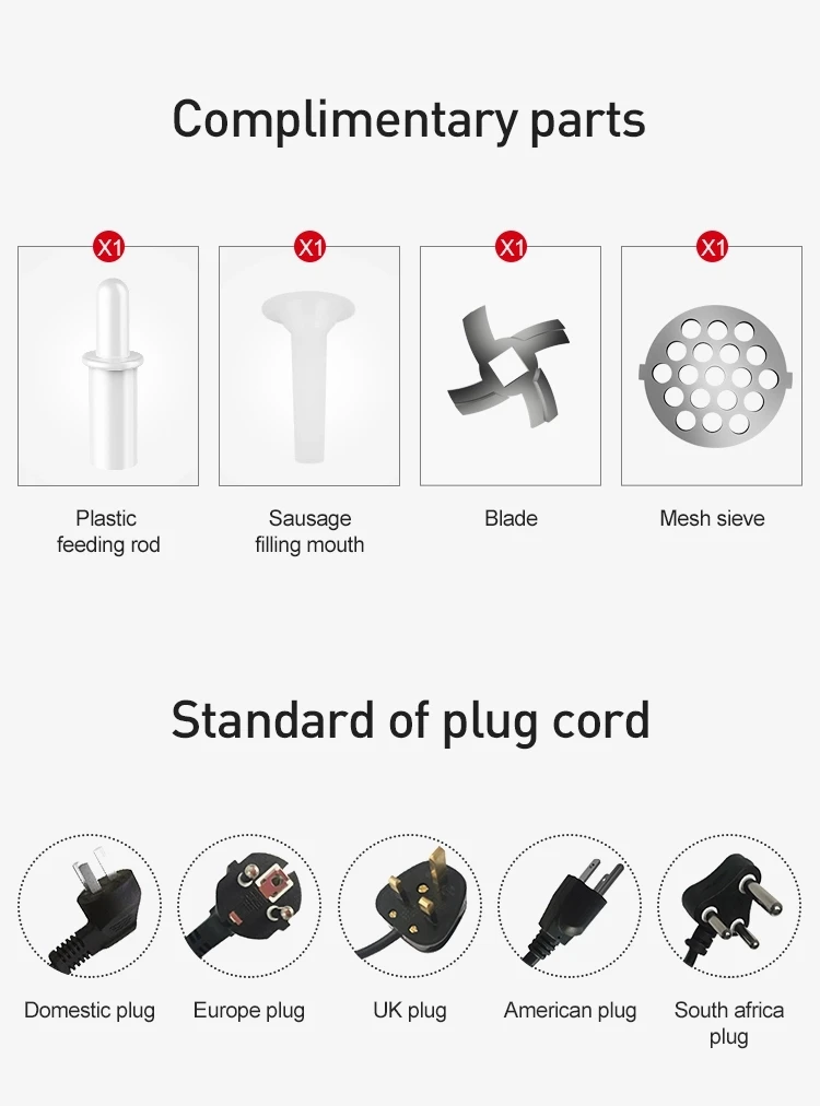 Vertical Stainless Steel Industrial 1.1kw Meat Grinder 300 Kg/h Production Capacity Meat Grinder