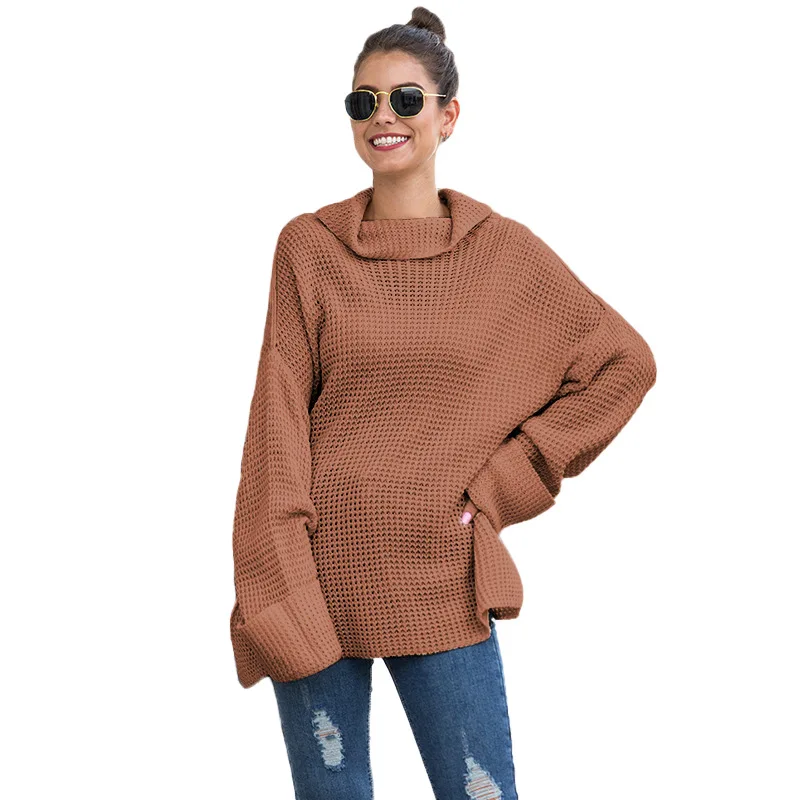 

RM119199 Solid Color Turtleneck Sweater Women Womens Thick Sweaters