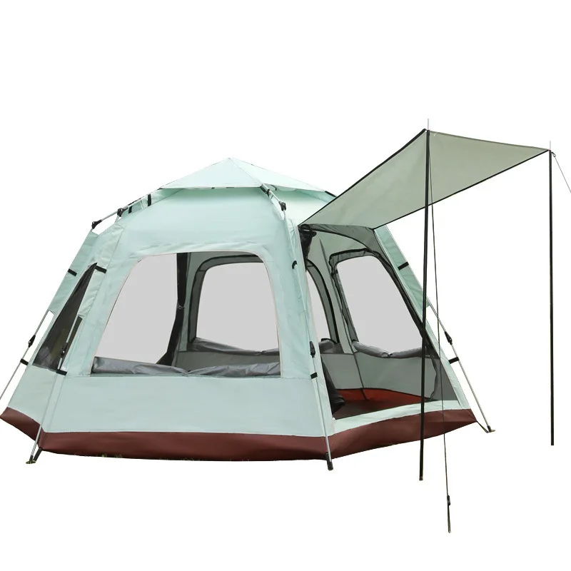 Outdoor Windproof 6 Meter Bell Tent with Oxford Fabric One Bedroom Design Portable for Camping & Hiking
