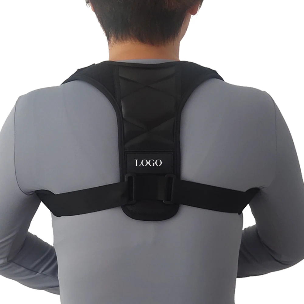 

Amazon hot selling Adjustable upper spine humpback shoulder back support brace posture corrector for men and women, Black