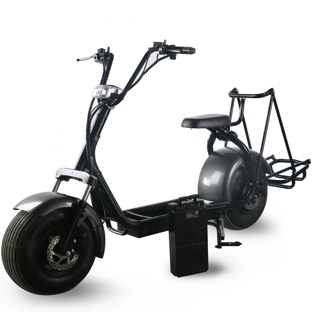 

EEC Electric Bicycle Scooter 1000W Wide Wheel Electrico Citycoco Harleys Scooters Golf Cart Big Tire Chopper Motorcycle, Black, red, yellow, blue, pink, green