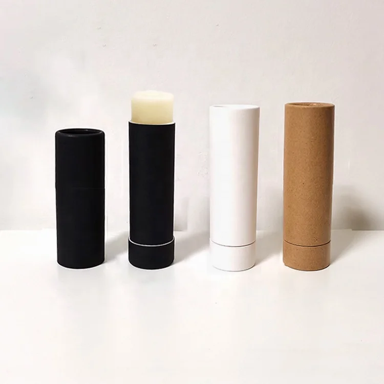 
Custom Eco Friendly Push Up Cardboard Container Biodegradable Coated Paper Tube For Lip Balm Packaging 
