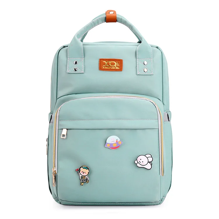 

2020 vogue Discount Foldable Expandable multi-functional nappy bag with smooth rear zipper, Customized colors