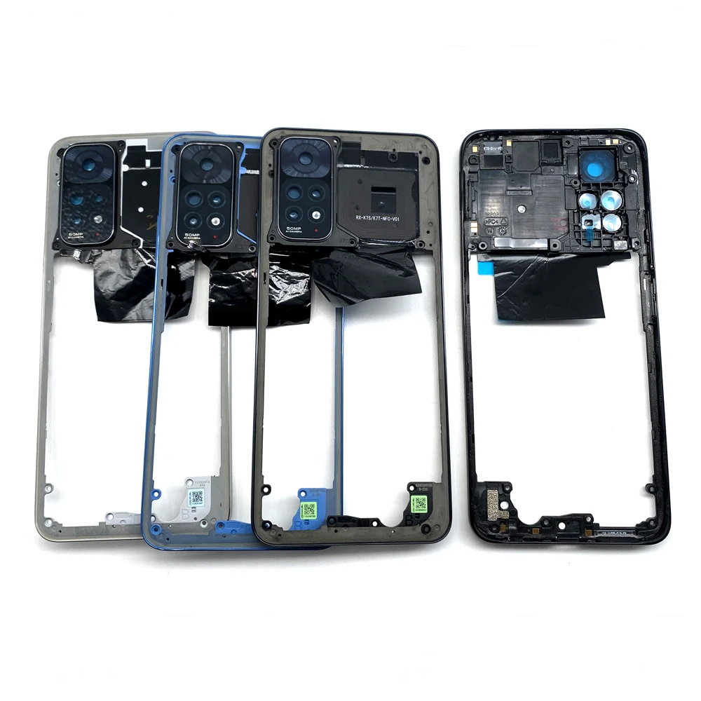 

Whoselas Middle Frame With Side Key With Camera Lens For Redmi Note 10 Pro Middle Plate Replacement Back Cover Housing