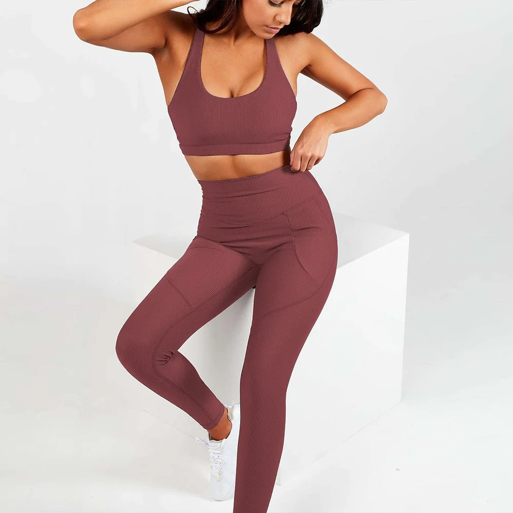 

2021 Hot sales yoga sets fitness women comfortable women yoga set breathable active wear yoga set