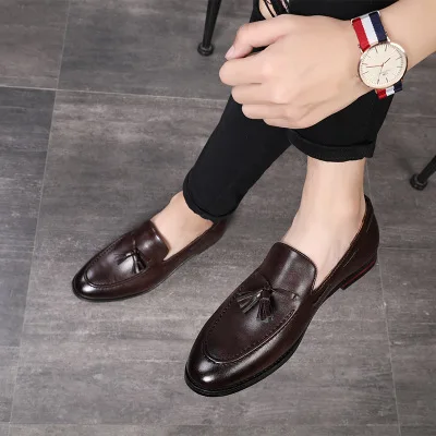 

Size 37-48 Men's Autumn British Breathable Dressing shoes Men's Leisure Leather Luxury Lofer Shoes