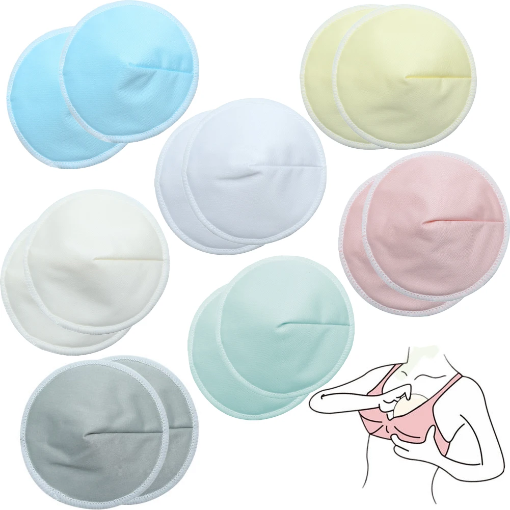 

Contoured Reusable Bamboo Breast Nursing Pads For Mum Washable Waterproof Pregnant 14cm 12cm 10cm Bamboo Fabric 3 layers, Printed and plain colors