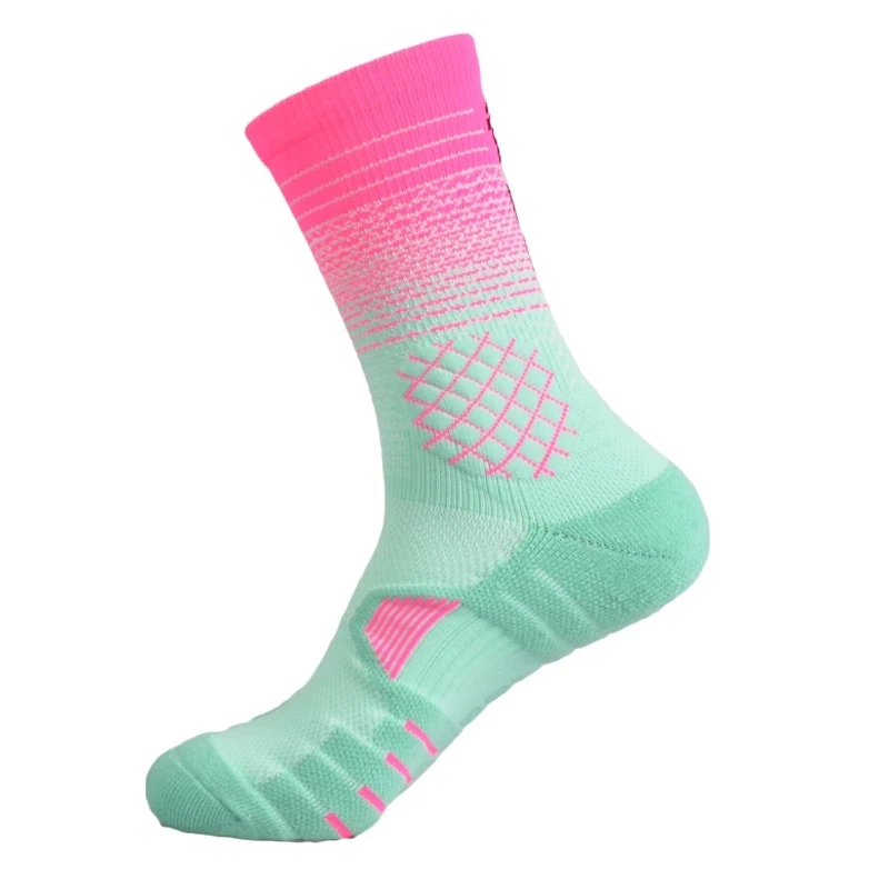

Oem Thick Towel Colorful Net Cycling Moisture Wick Away Socks, Custom color