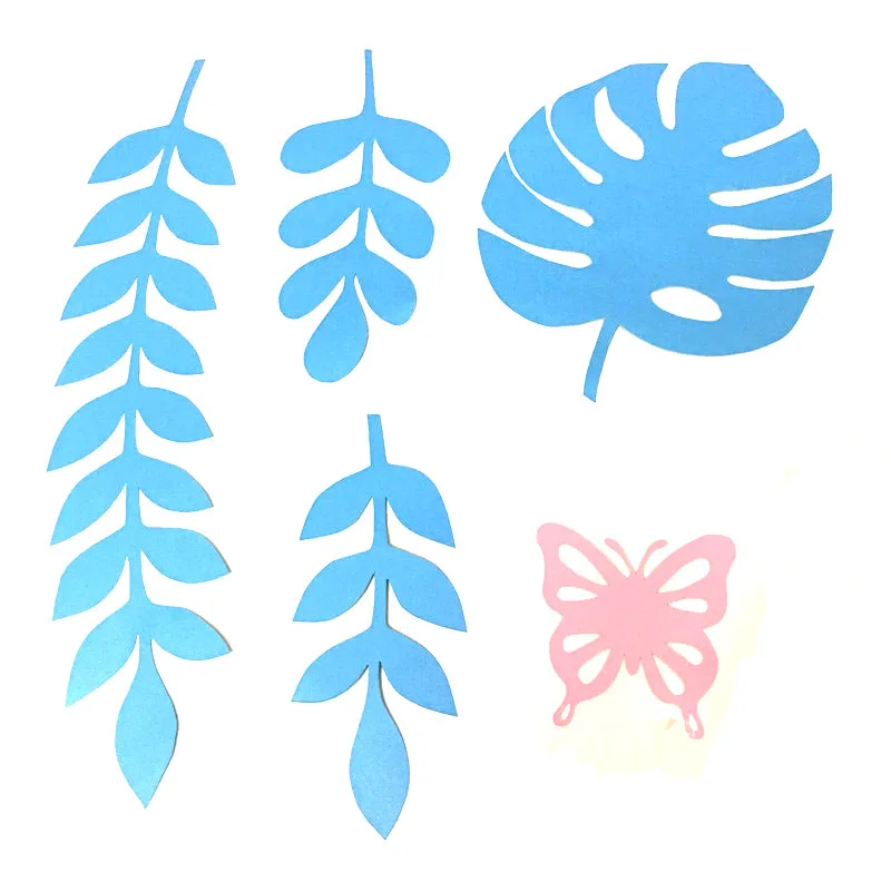 

5pcs/pack Leaves Flower Paper 3D Wall Decoration
