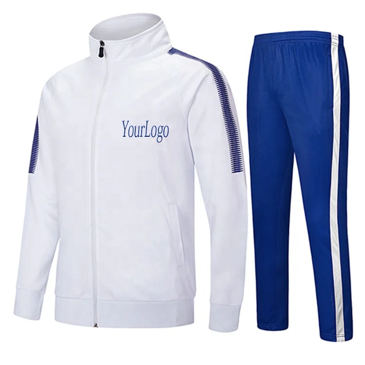 

Custom quality blank polyester men's sportswear print your own logo tracksuit jacket