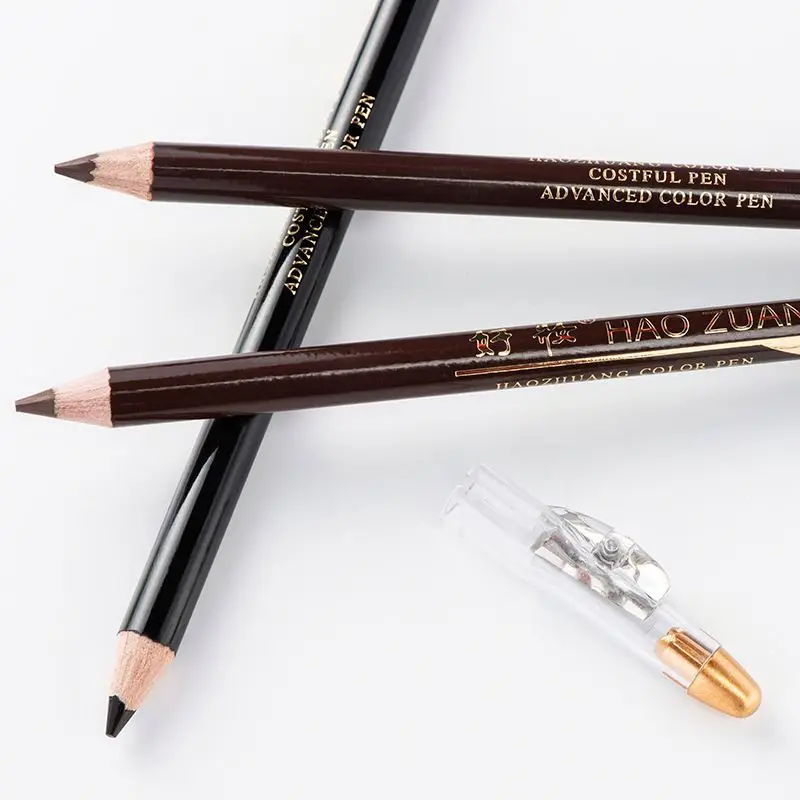 

Wholesale waterproof high pigment dual-purpose eyebrow pencil eyeliner with sharpener