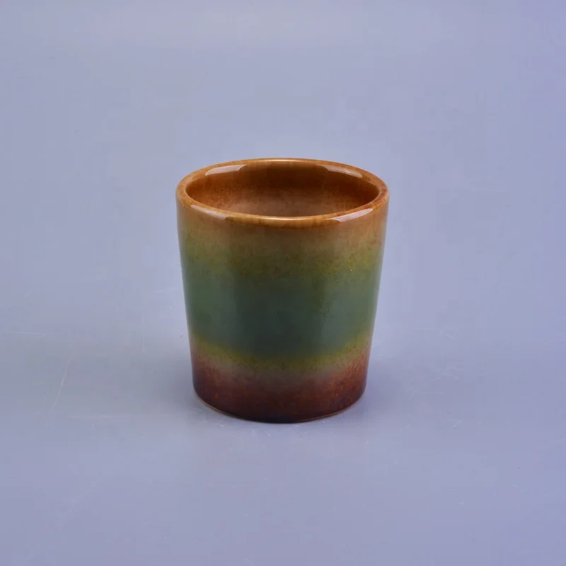200ml Amber mable ceramic candle cup for home decor