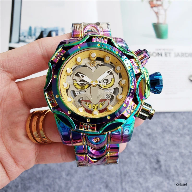 

Brand stainless steel watch magic color clown watch fashion men's Watch