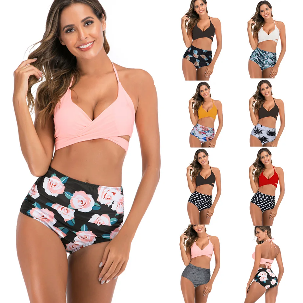

2021 New Arrivals Sexy Strap Bikini High Waist swimsuit for women