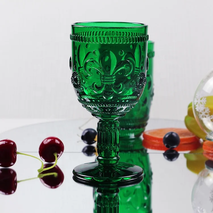 

christmas discount stock green wine glasses green vintage goblets green drinking glasses goblet green glass