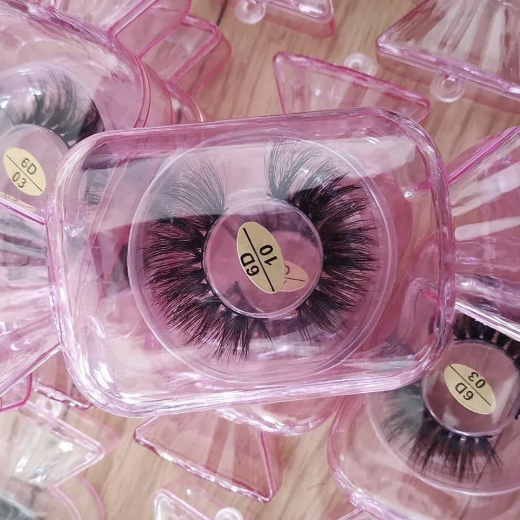 

JC 5 pair candy case 25 mm 3d 5d dramatic mink individual eyelashes box extension easy fan 25mm-30mm eyelash mink 18mm