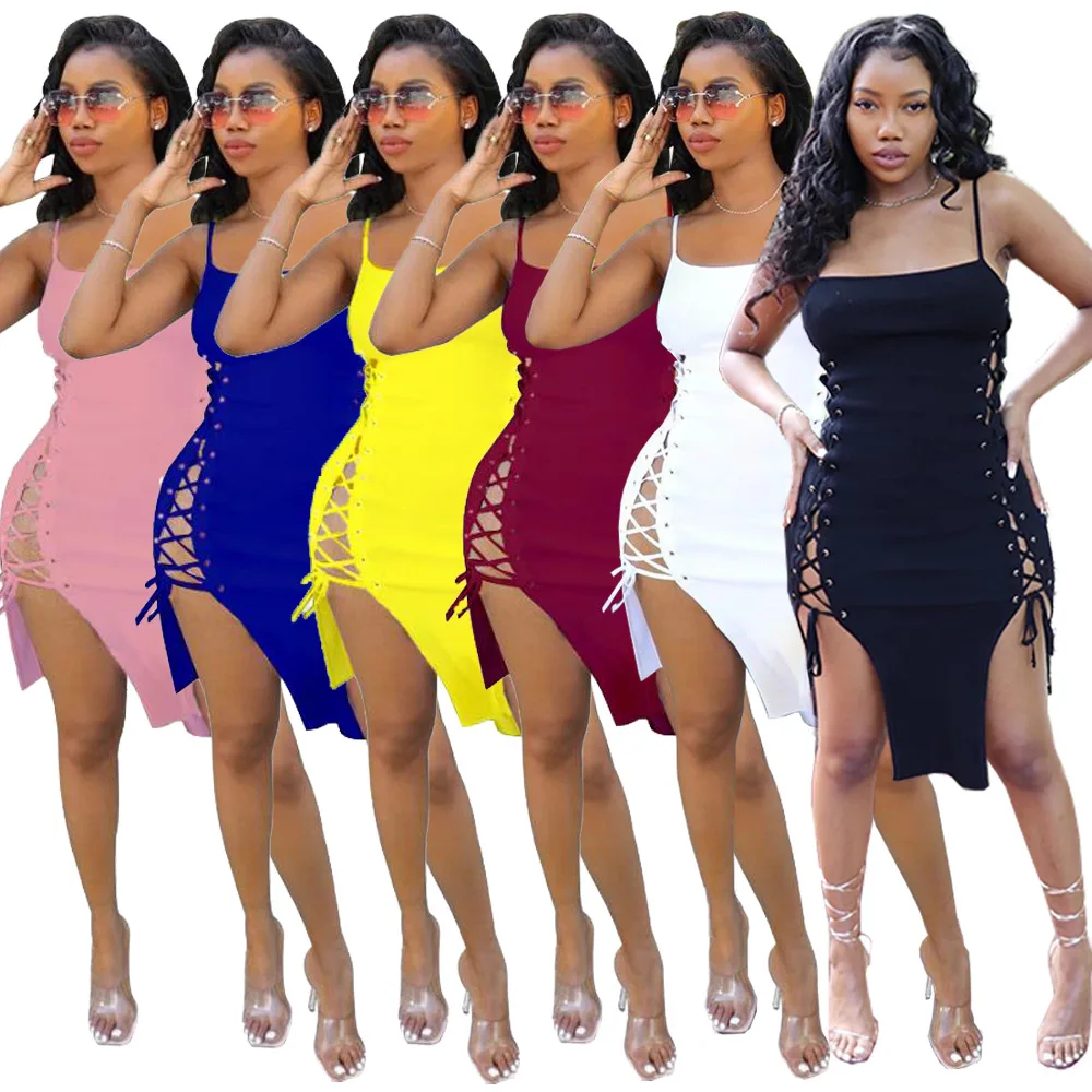 

Summer new sexy women's night club corns strap dress, Picture color