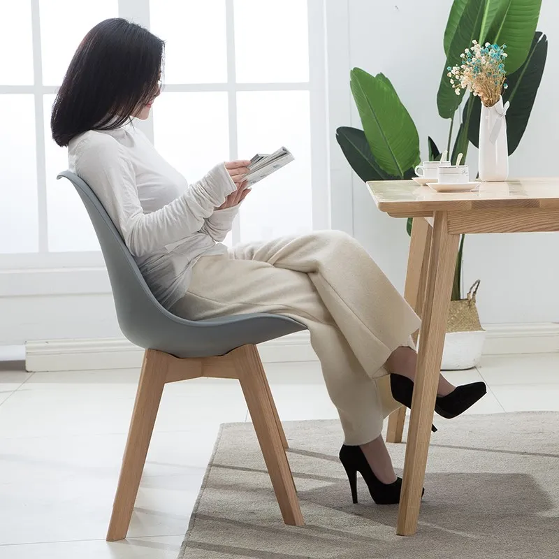 
Factory supply home funiture wooden leg fabric leisure chair 