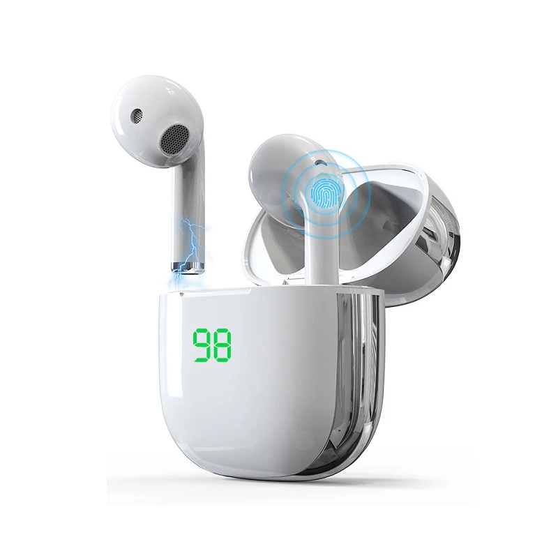 

K6 TWS True Wireless Earbuds BT 5.1 Headphones with USB-C Wireless Charging Case in Ear Earphones with Touch Control